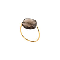 Bague Friandise en or jaune & Quartz - Marron