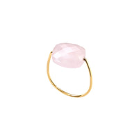 Bague Friandise en or jaune & Quartz - Rose