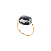 Bague Friandise en or jaune & Hématite - Métal Argenté