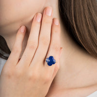 Bague Friandise en or jaune & Lapis Lazuli - Bleu Foncé