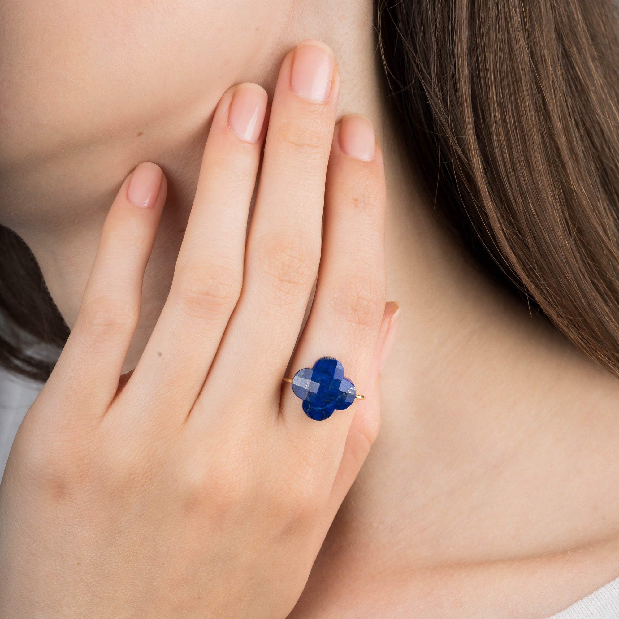 Bague Friandise en or jaune & Lapis Lazuli - Bleu Foncé