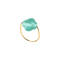 Bague Friandise en or jaune & Amazonite - Vert