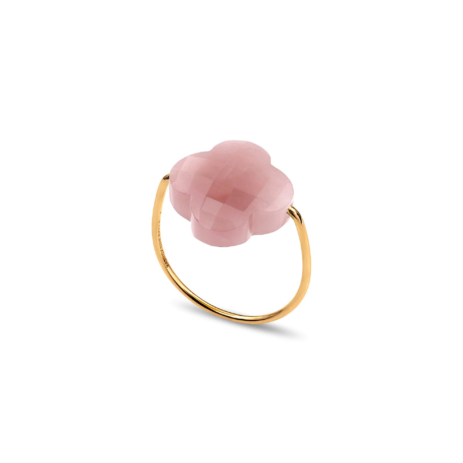 Bague Friandise en or jaune & Quartz - Rose