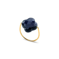 Bague Friandise en or jaune & Labradorite - Noir Irisé