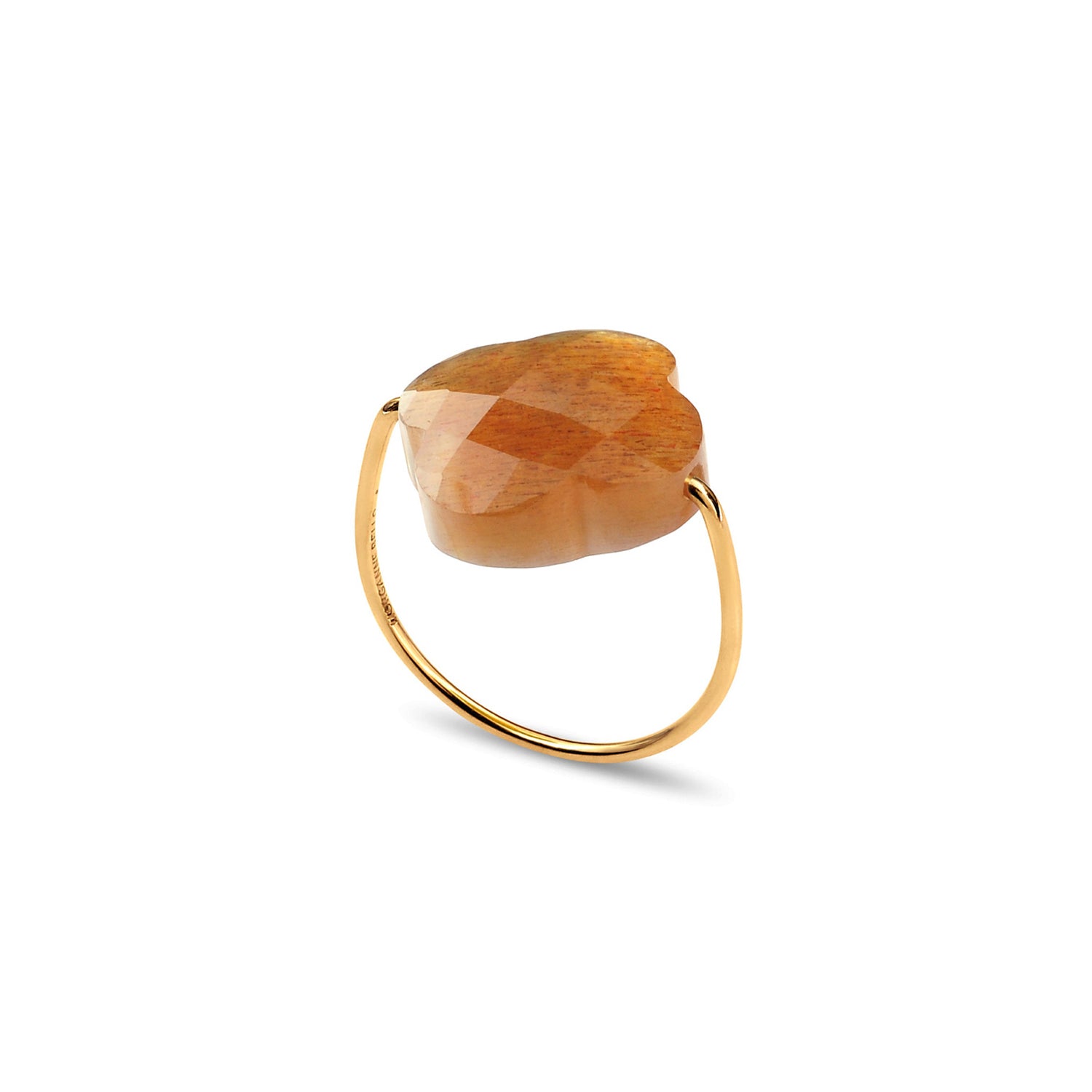 Bague Friandise en or jaune & Pierre de soleil - Doré