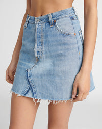 Mini jupe à taille haute - Indigo