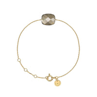 Friandise bracelet in yellow gold & Pyrite - Golden Metal