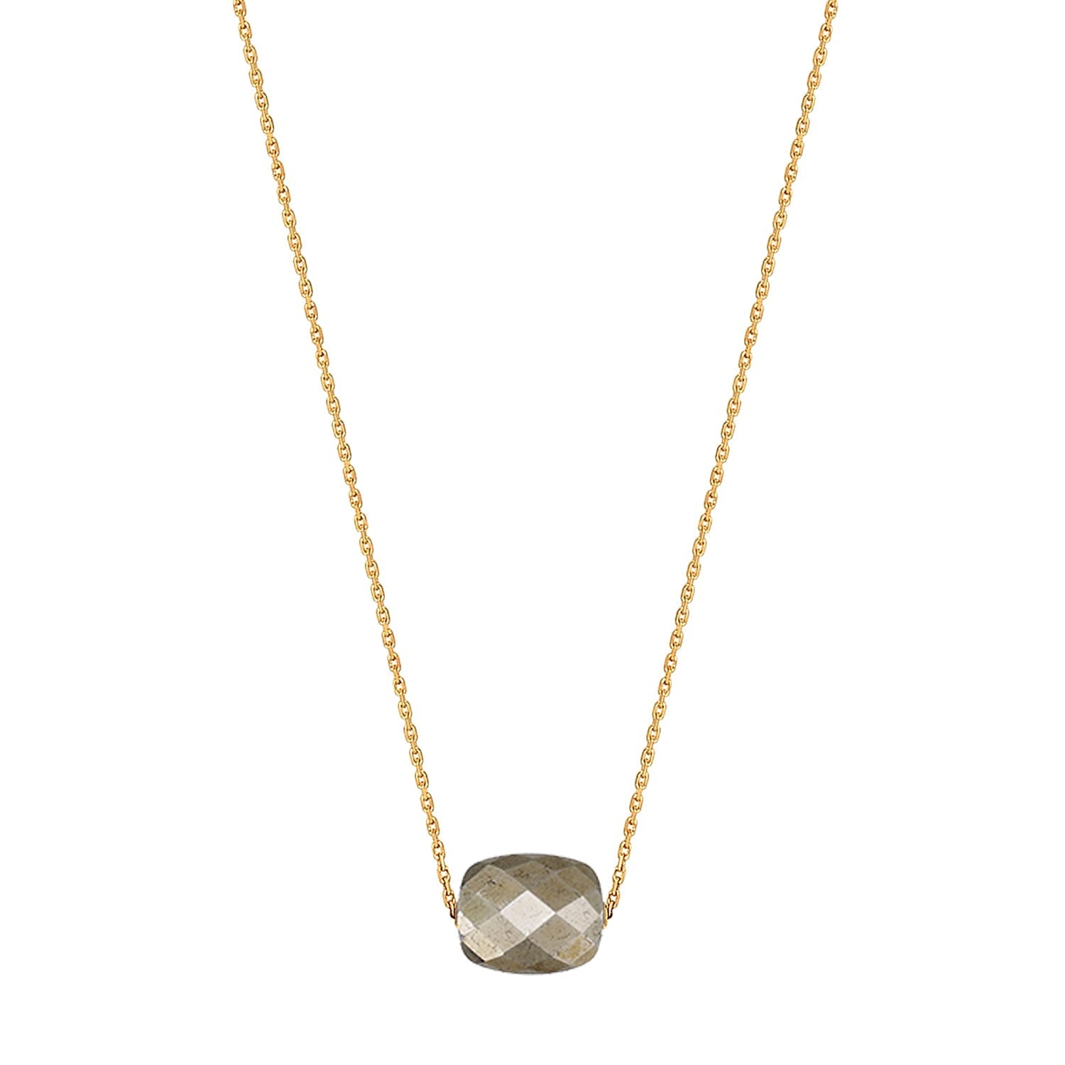 Collier Friandise en or jaune & Pyrite - Métal Doré