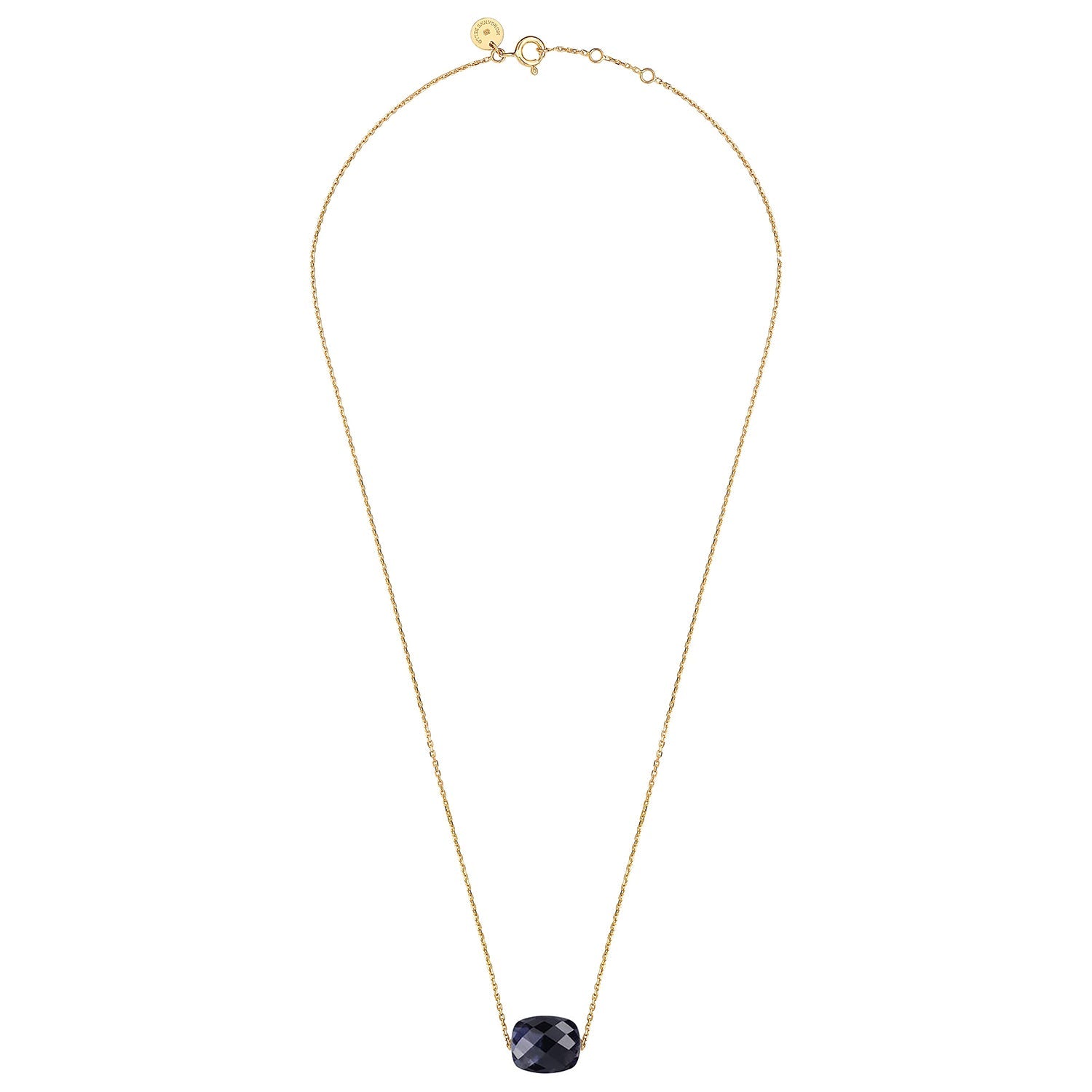 Collier Friandise en or jaune & Pietersite - Bleu Foncé