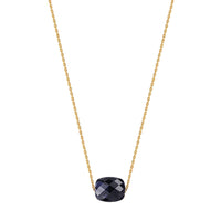 Collier Friandise en or jaune & Pietersite - Bleu Foncé