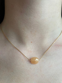 Yellow Gold & Jade Friandise Necklace - Orange Pale