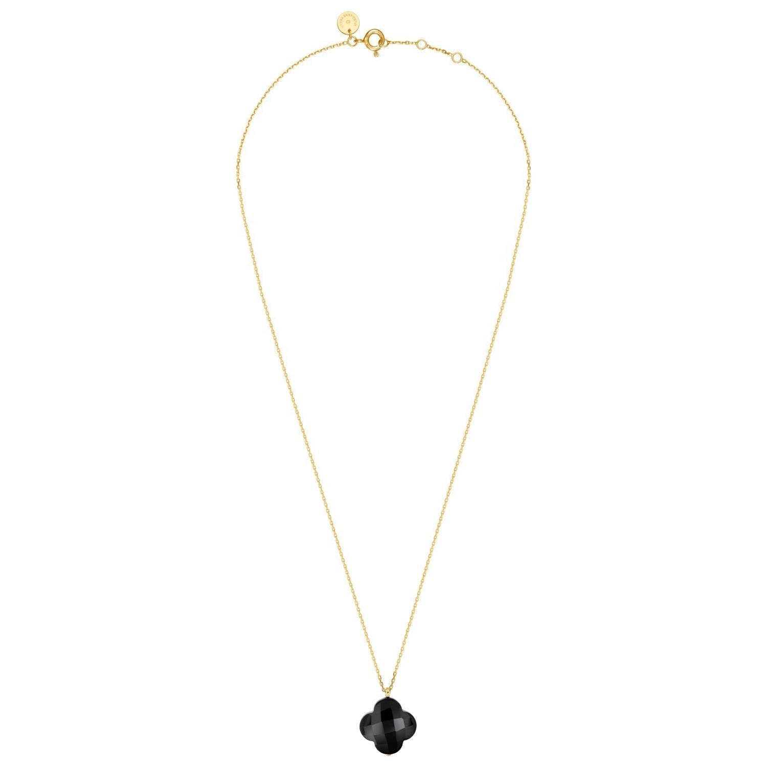 Yellow Gold & Onyx Friandise Necklace - Black