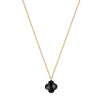 Yellow Gold & Onyx Friandise Necklace - Black