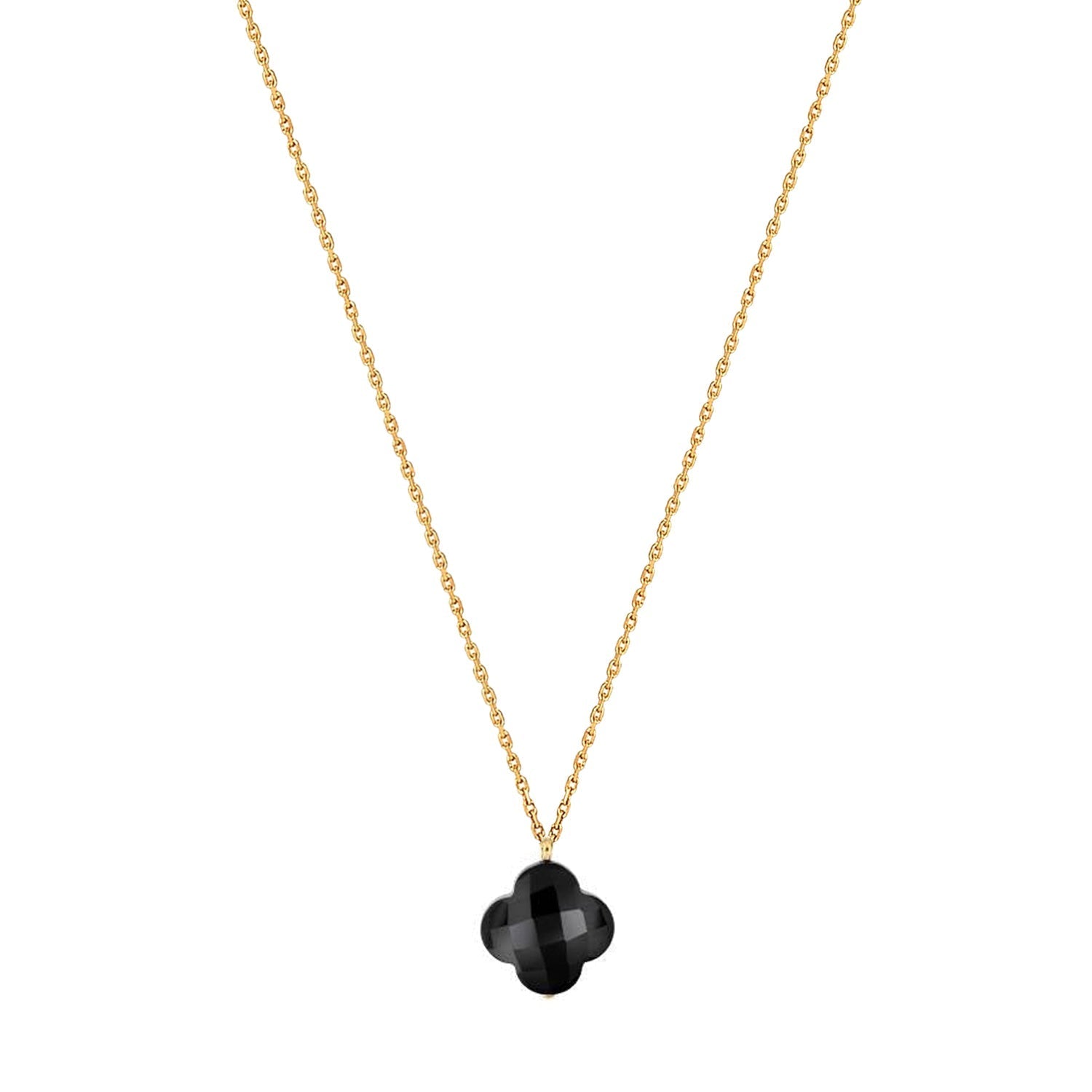 Yellow Gold & Onyx Friandise Necklace - Black
