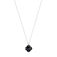 Friandise necklace in white gold & Labradorite - Iridescent Black