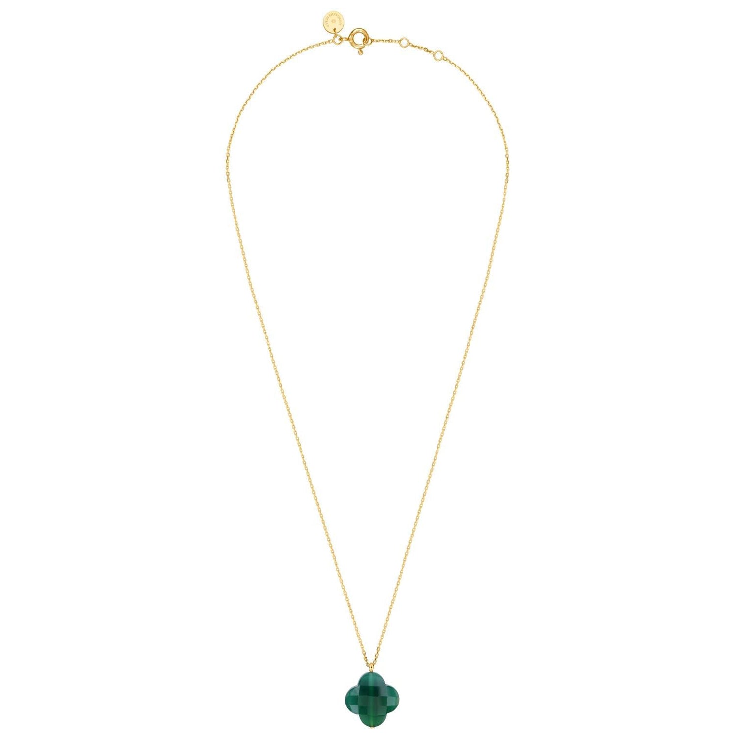 Collier Friandise en or jaune & Agate - Verte