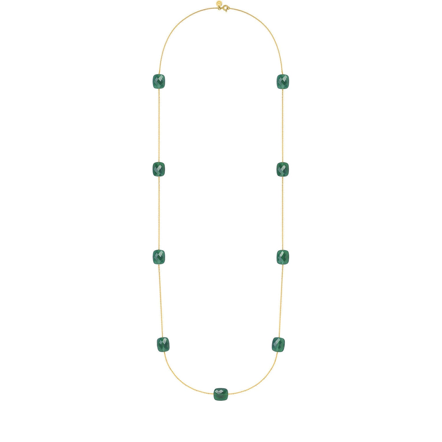 Friandise necklace in yellow gold & Agate - Green