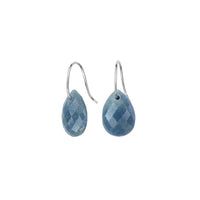 Boucles d'oreilles Friandise en or blanc & Quartz - Bleu