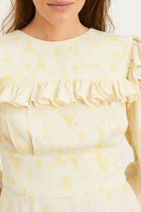 Robe Mina à manches longues - Yellow