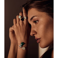 Bague Friandise en or jaune & Pierre de lune - Gris