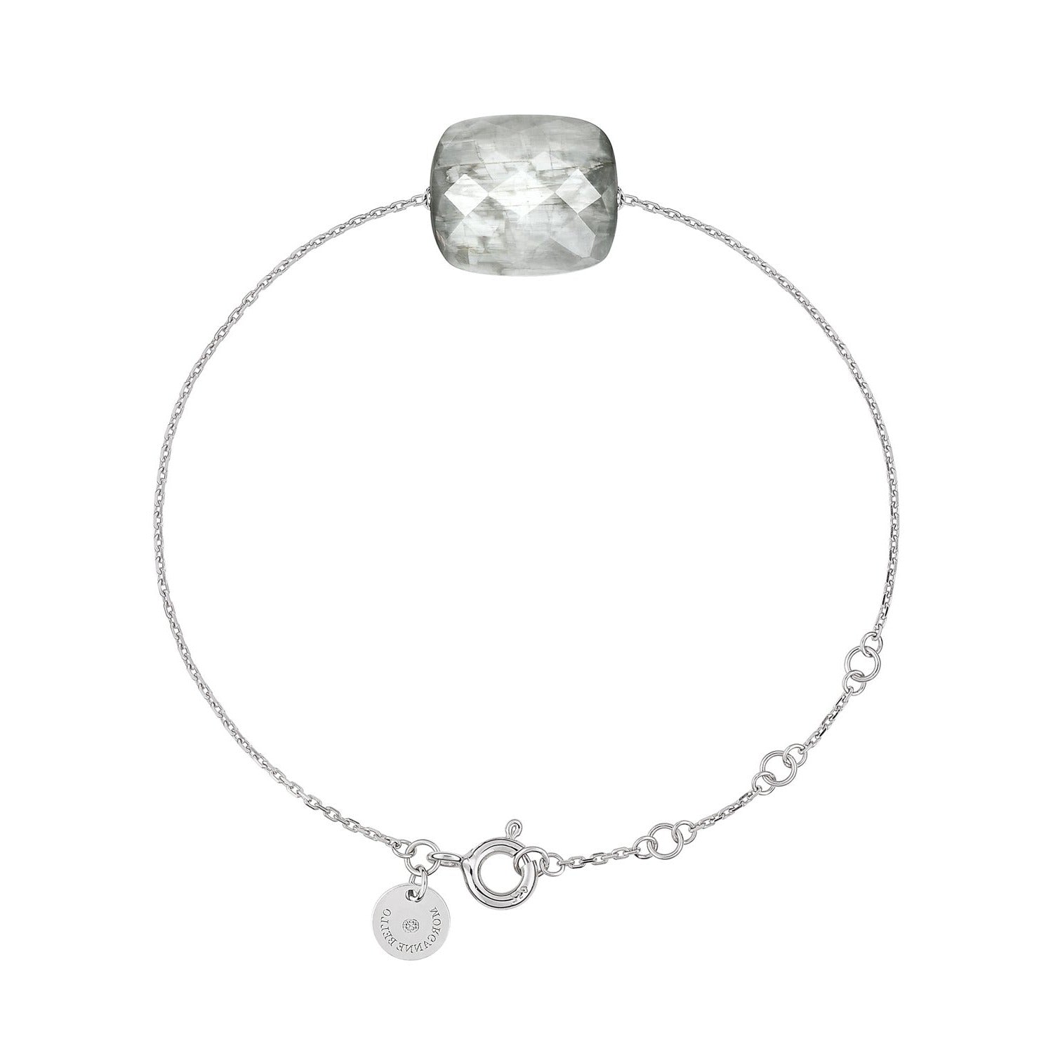 Friandise bracelet in white gold & Cat's eye - Grey