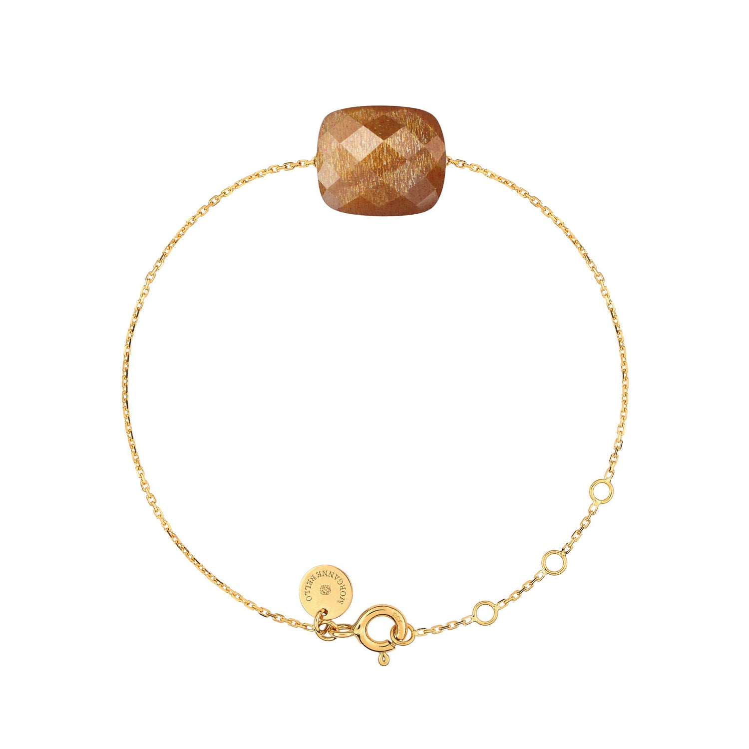 Bracelet Friandise en or jaune & Pierre de soleil - Doré