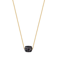 Pink gold & Moonstone Friandise necklace - Black