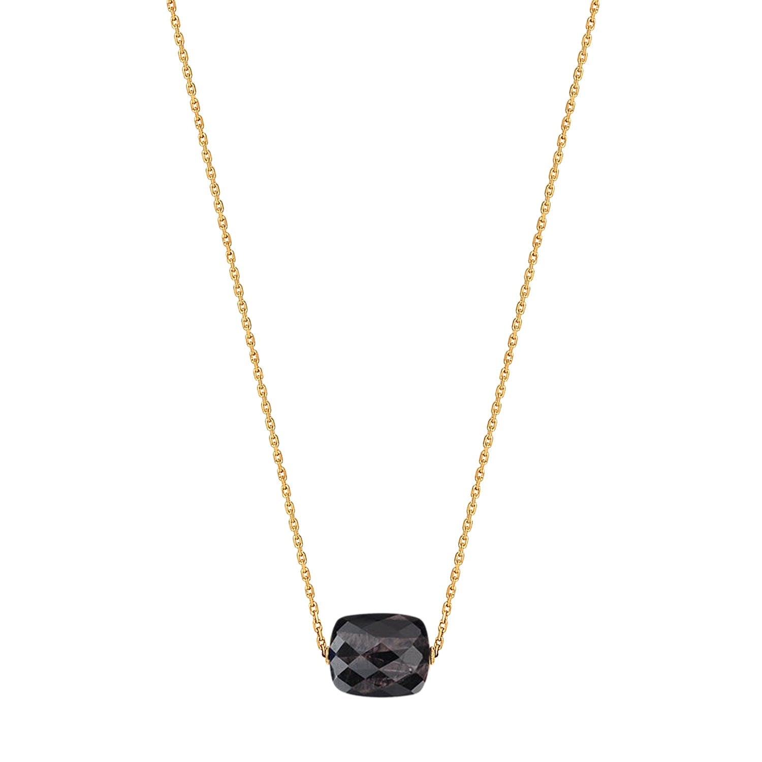 Pink gold & Moonstone Friandise necklace - Black