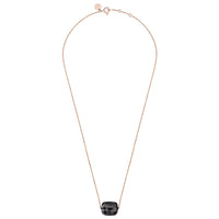 Collier Friandise en or rose & Pierre de lune - Noir