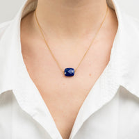 Collier Friandise en or jaune & Lapis Lazuli - Bleu Foncé