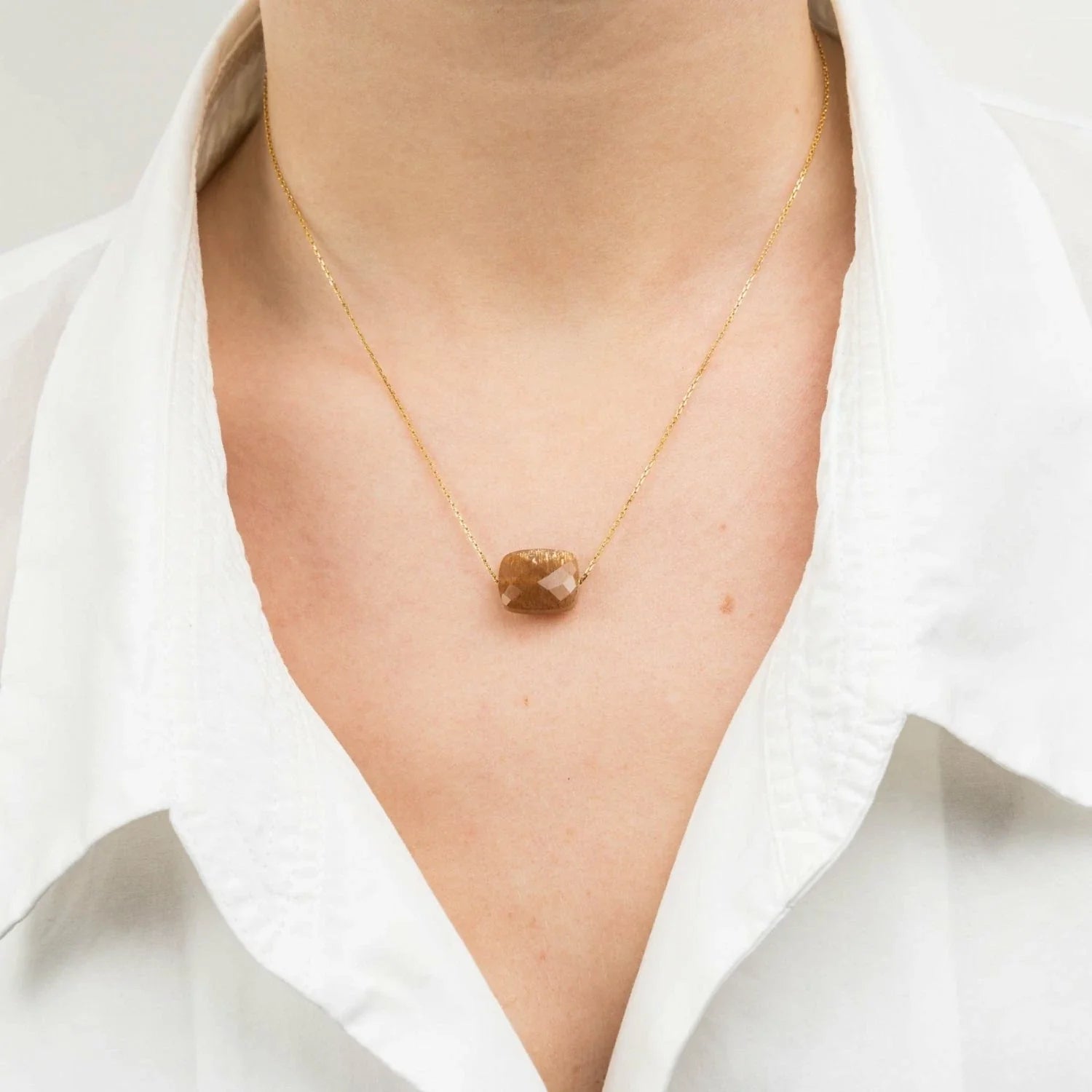 Collier Friandise en or jaune & Opale - Rose