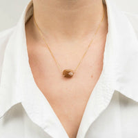 Collier Friandise en or blanc & Lapis Lazuli - Bleu Foncé