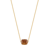 Friandise necklace in yellow gold & Sunstone - Brown