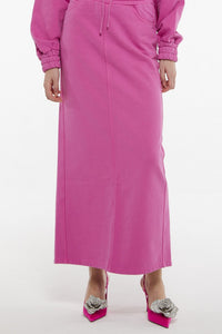 Jupe longue élastiquée à la taille - Hot Pink