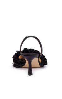 Antoinette 65 silk slingback - Black