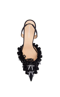 Antoinette 65 silk slingback - Black