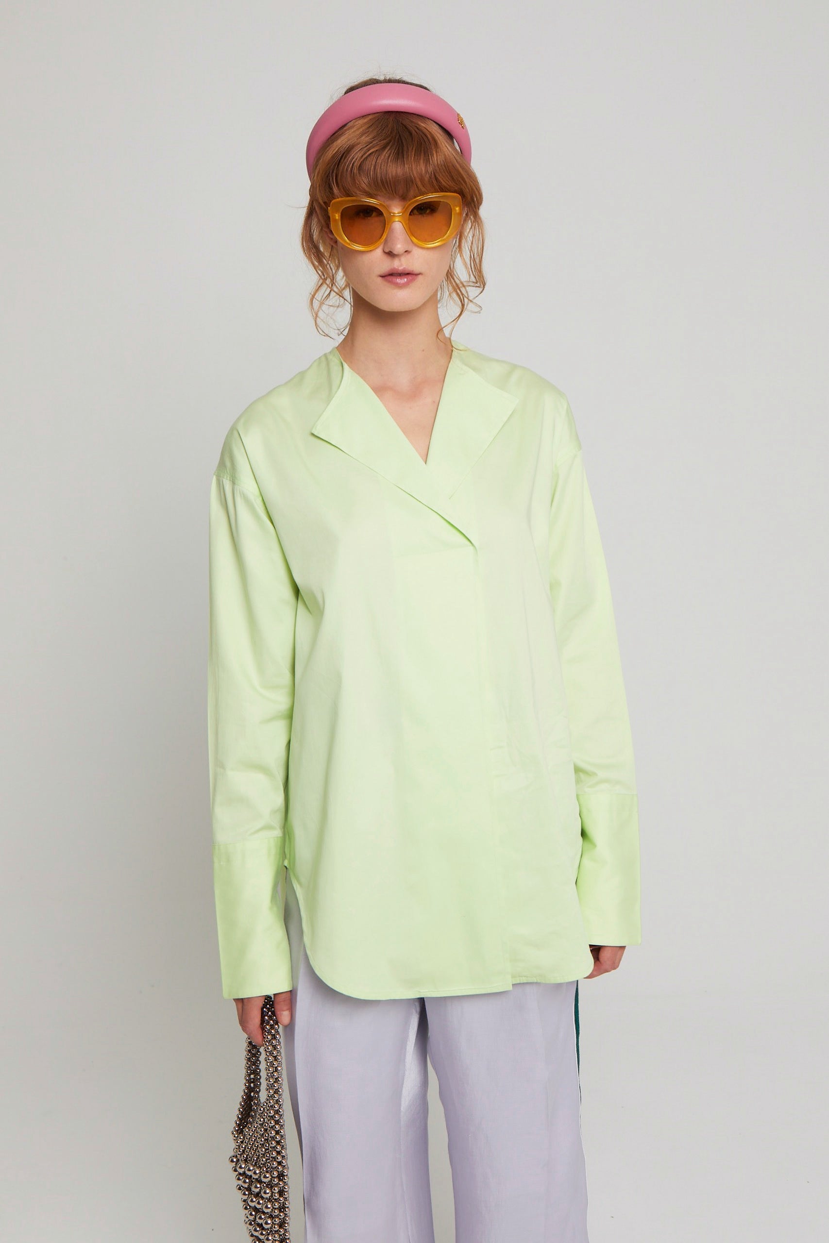 ZNOSTOCK_BLUE SHIRT POLA - Blue