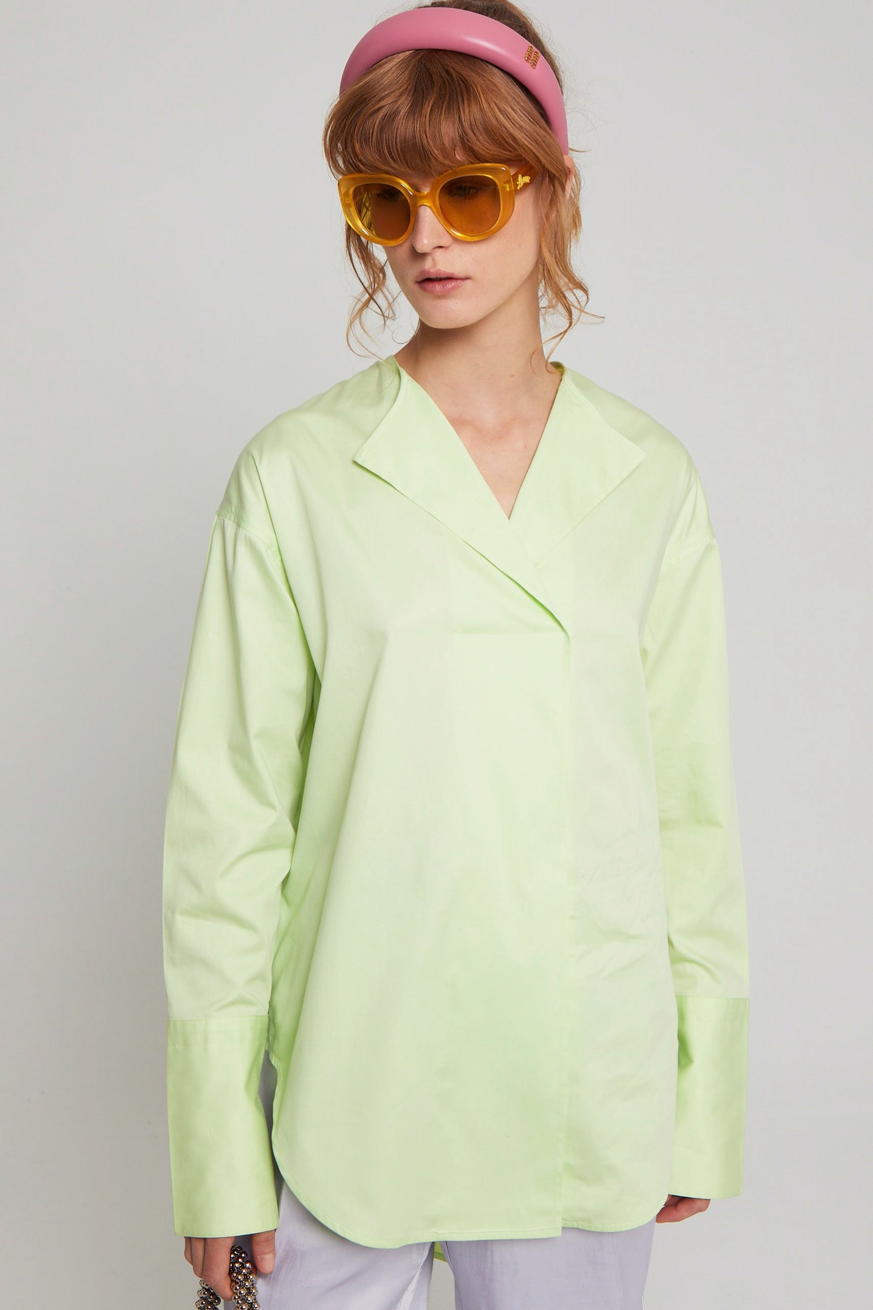 ZNOSTOCK_BLUE SHIRT POLA - Blue