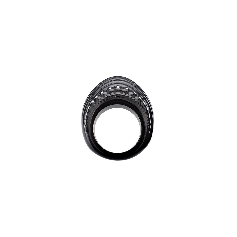 Bague Icône en cristal - Noir