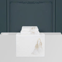 Univers de bain Pompons - Blanc & Or