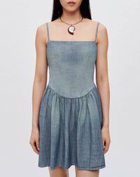 Robe froncée en chambray - Paradise Cove