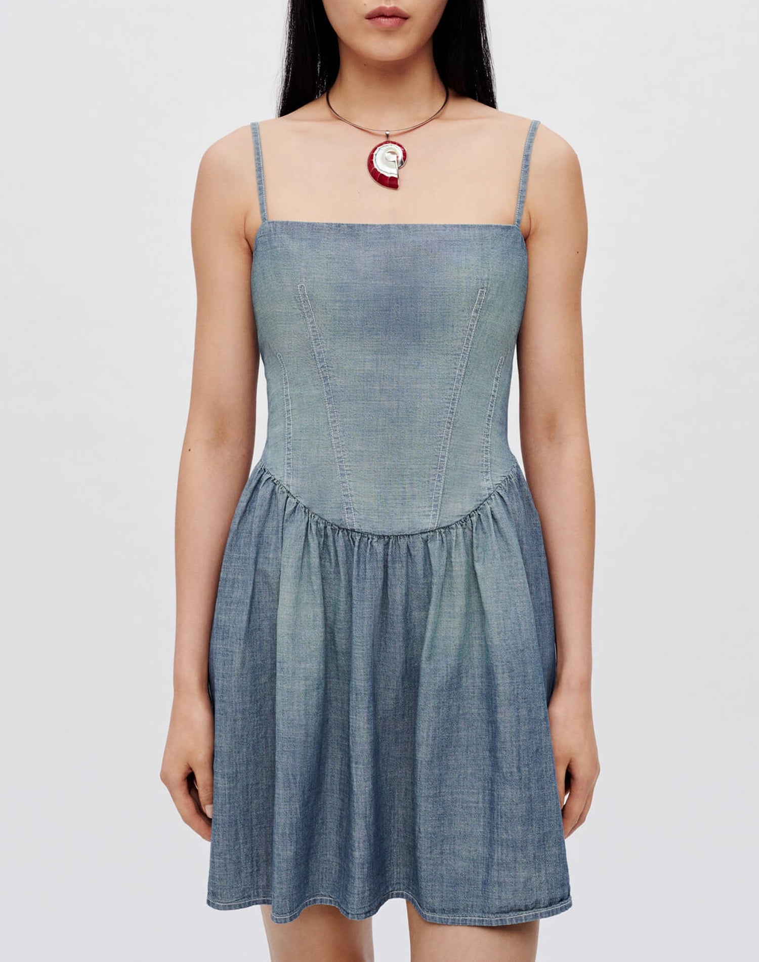 Robe froncée en chambray - Paradise Cove