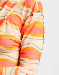 55€ / 1 sold //5 QTY / ST20%   Body Abanaba imprimé - Pink Waves Strippes