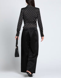 Chemise courte à pois et nouée - Noir & Blanc