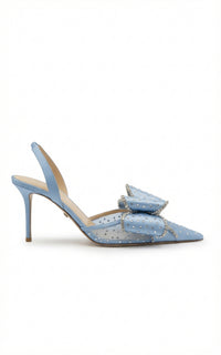 Le Cadeau 85 rhinestone slingback - Sky Blue