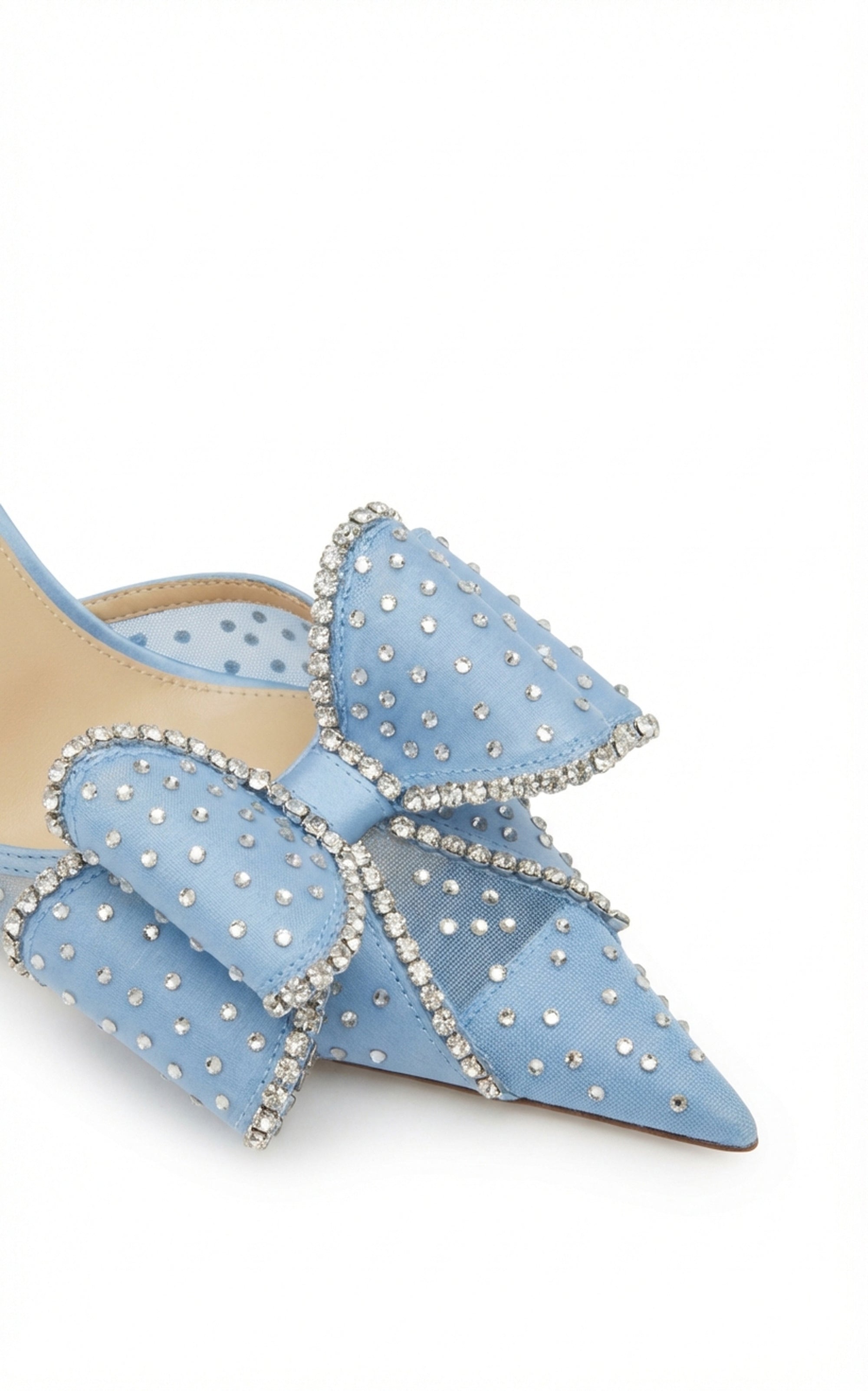 Le Cadeau 85 rhinestone slingback - Sky Blue