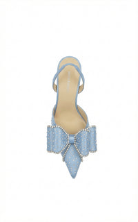 Le Cadeau 85 rhinestone slingback - Sky Blue