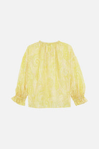 Blouse Ava à motif paisley en soie - Soleil