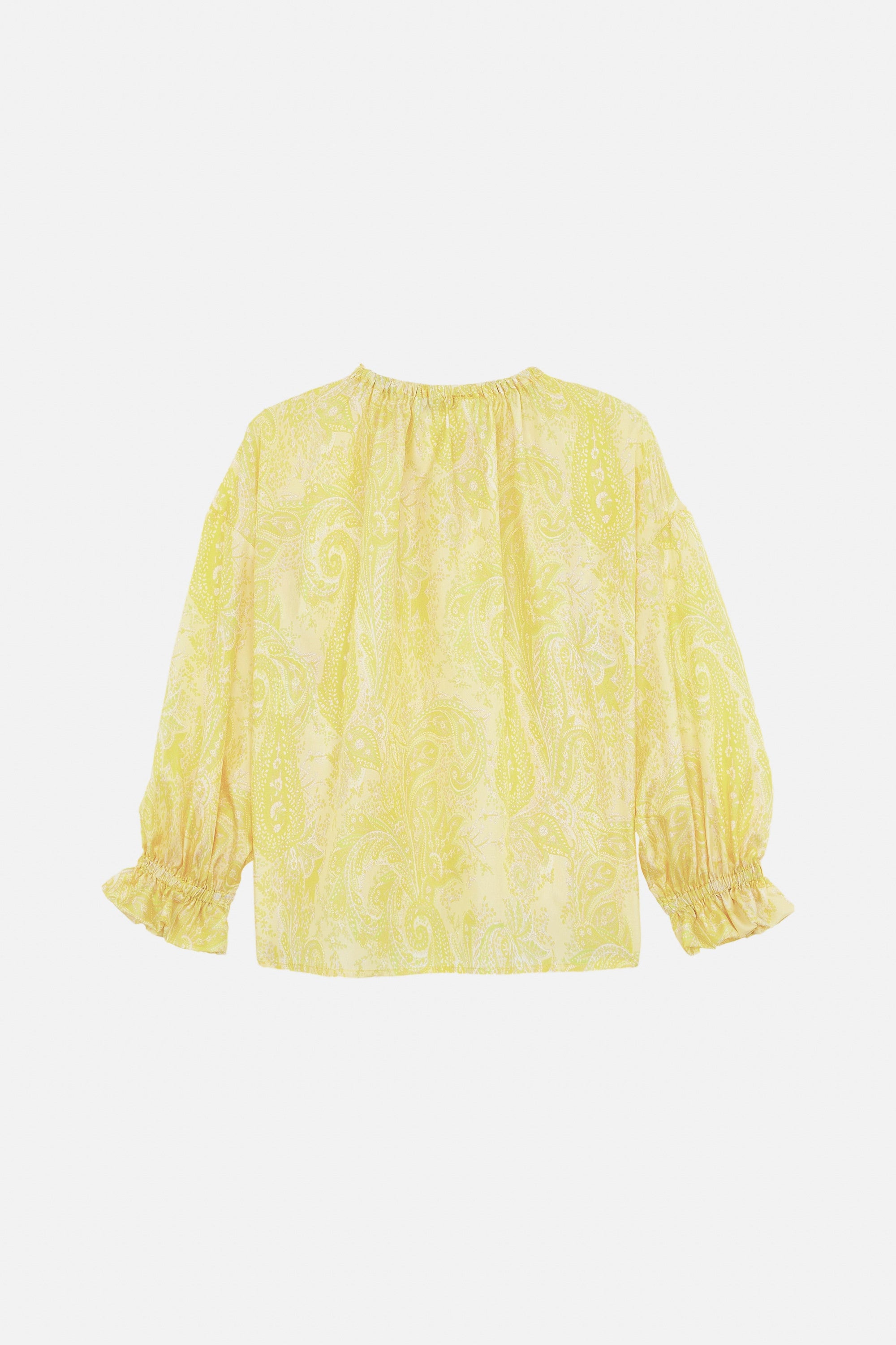 Blouse Ava à motif paisley en soie - Soleil