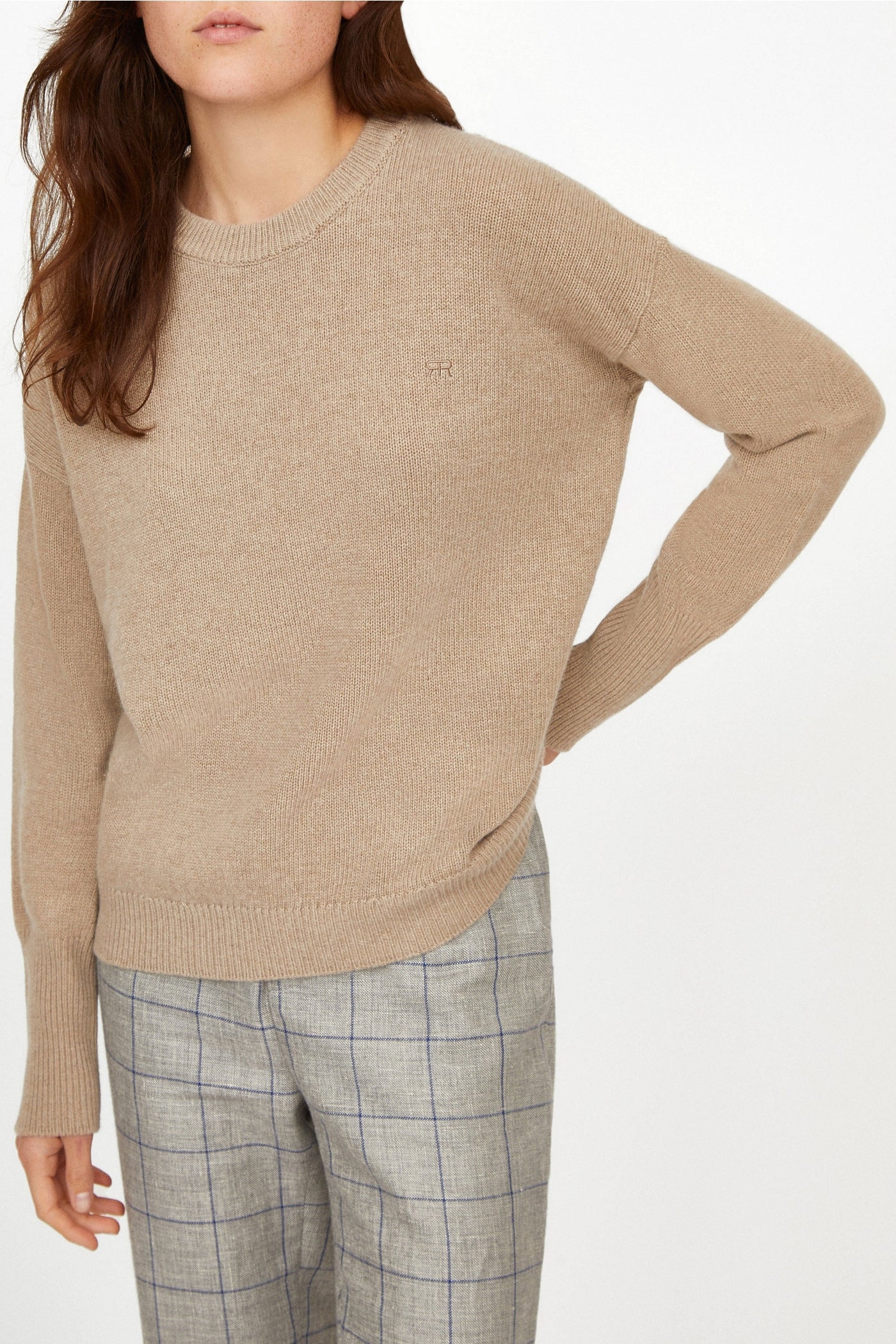 Pull Darius classique en laine - Beige